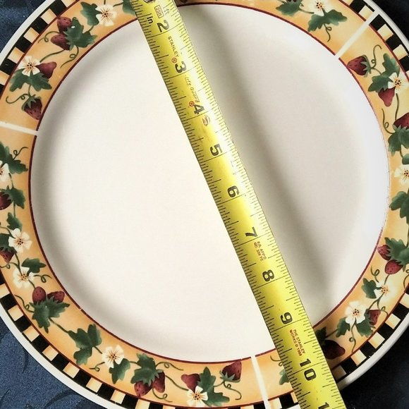 PLATE Majesticware Stoneware Sakura Dinner Summer Strawberry 1999 Beck Large - Picture 2 of 3